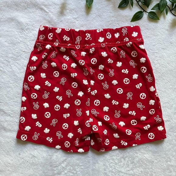 Joe Fresh Baby Shorts 18-24M Red Maple Leaf Print | Canada Day Cotton Pull-On - Picture 8 of 14